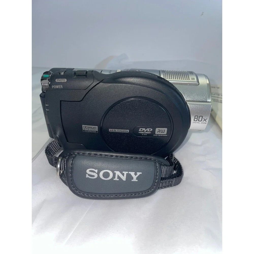 Sony Handycam DCR-DVD408 4MP Carl Zeiss + Battery Manual & Memory Stick